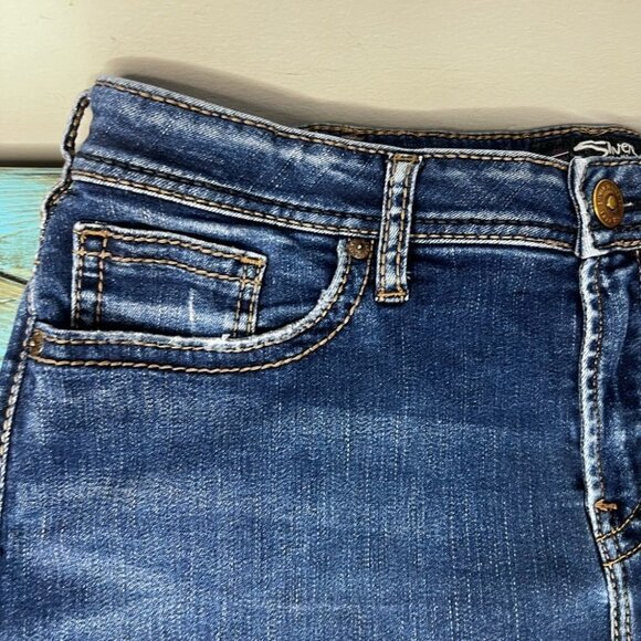 Size 16 Silver Jeans Cut off Denim Shorts - Picture 3 of 9